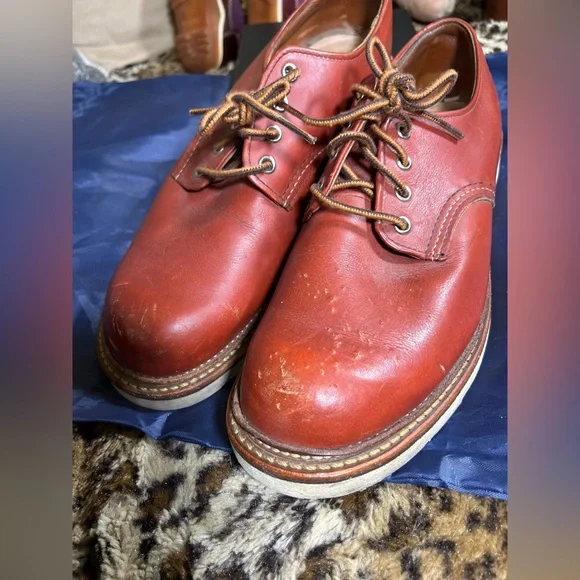 RED WING 8001 Work Oxford Round Toe Aurorasset Size 10.5 made in the USA - Picture 7 of 12